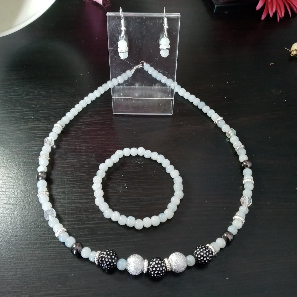 Three piece Necklace, Bracelet and Earring Set
